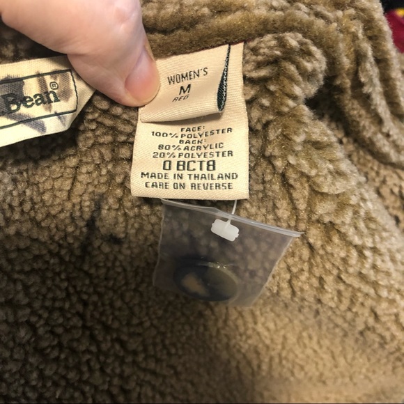Ll bean ladies Sherpa lined coat nwot size medium - Picture 7 of 7
